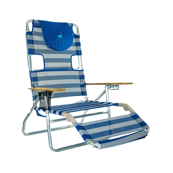 CADEIRAPRAIAOK9 Cadeira de Praia Reclinável – Apoio para os Pés e Máximo Conforto — Últimas Unidades! - Image 1